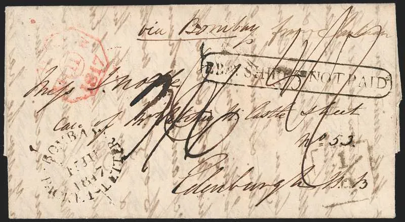 A pre-1854 Indian cover — Sale 1301 Lot 6005