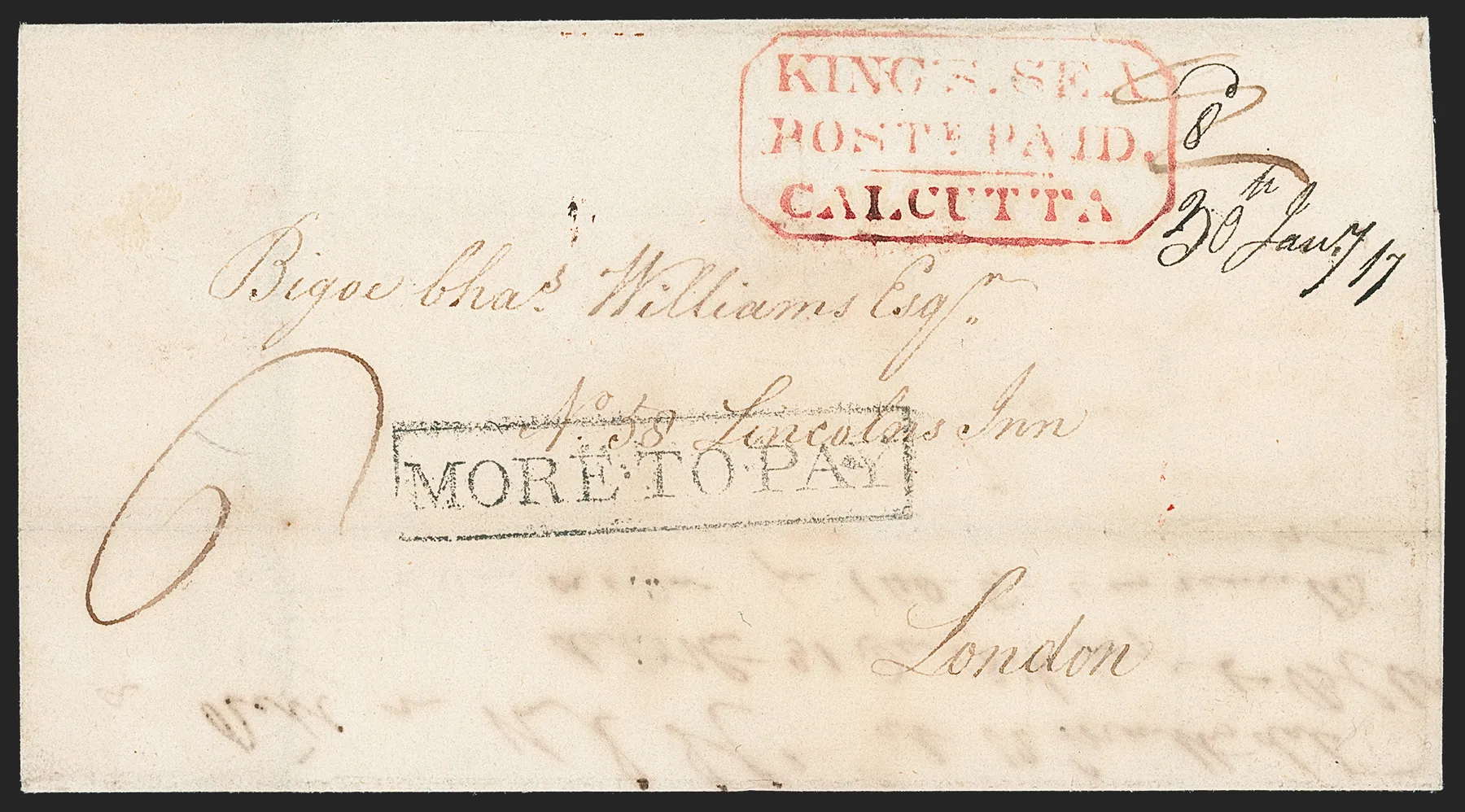 A pre-1854 Indian cover — Sale 1325 Lot 3007