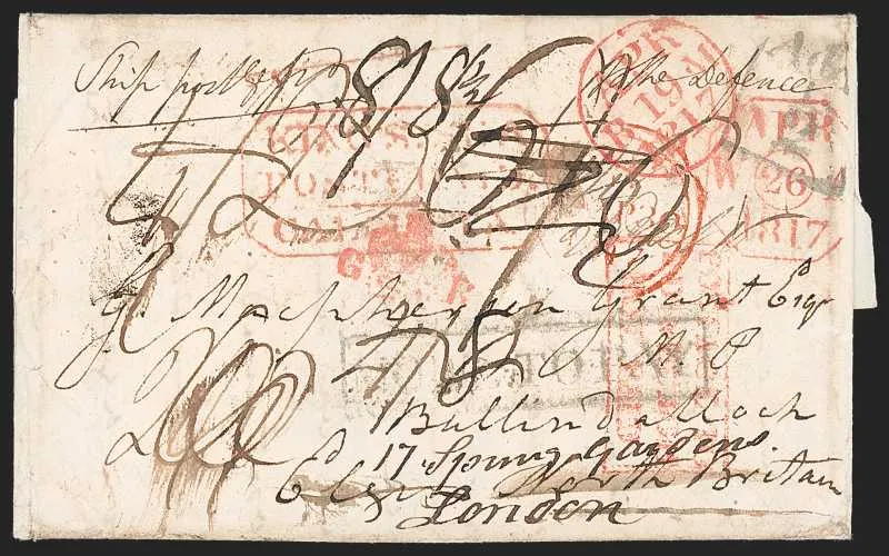A pre-1854 Indian cover — Sale 1325 Lot 3008