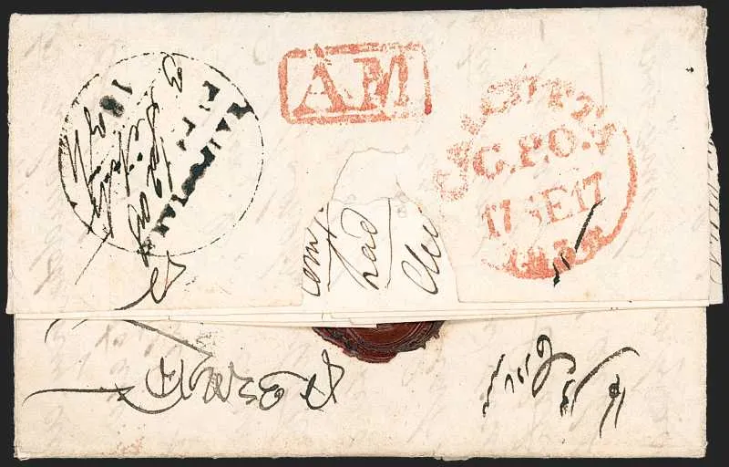 A pre-1854 Indian cover — Sale 1325 Lot 3061