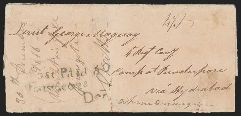 A pre-1854 Indian cover — Sale 9020 Lot 10077