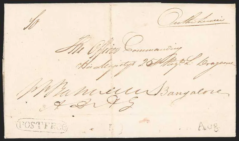 A pre-1854 Indian cover — Sale 9020 Lot 10079