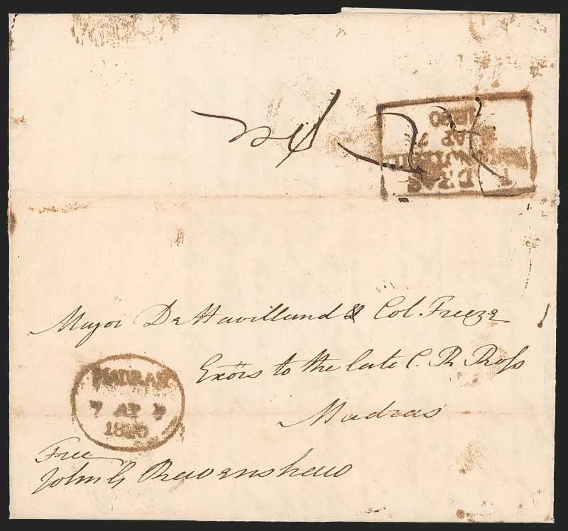 A pre-1854 Indian cover — Sale 9020 Lot 10081