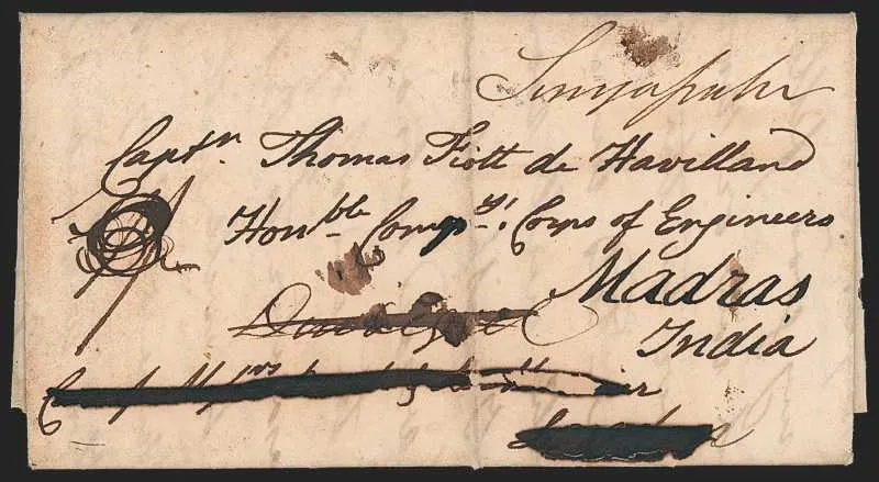 A pre-1854 Indian cover — Sale 9020 Lot 10083