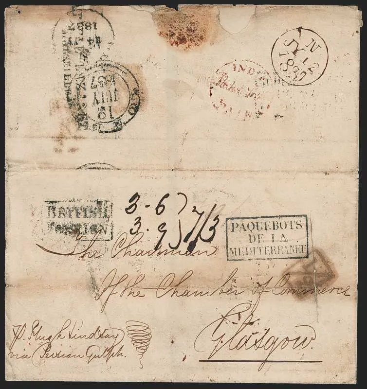 A pre-1854 Indian cover — Sale 9042 Lot 10027