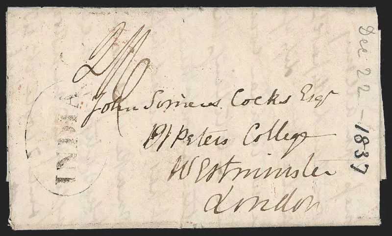 A pre-1854 Indian cover — Sale 9042 Lot 10028