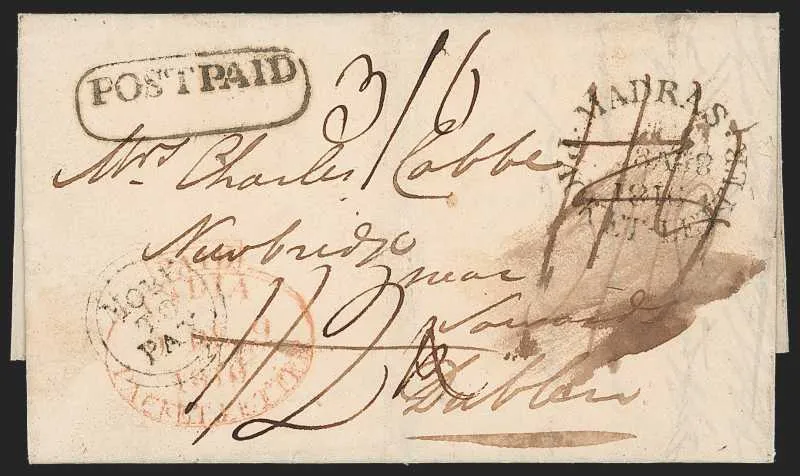 A pre-1854 Indian cover — Sale 9054 Lot 10060