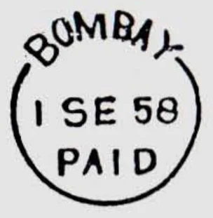 Bombay HG 28 handstamp