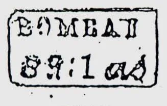 Bombay SR19 handstamp