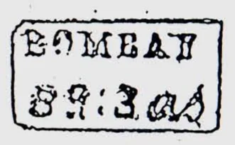 Bombay SR21 handstamp