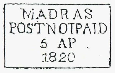 Madras HG 10 handstamp