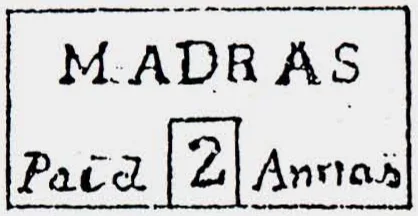 Madras MX12 handstamp