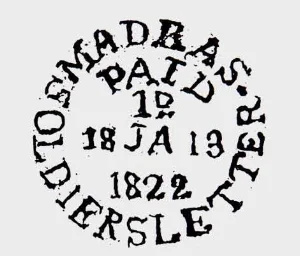 SD9 handstamp from Madras