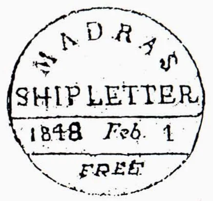 Madras SR4 handstamp