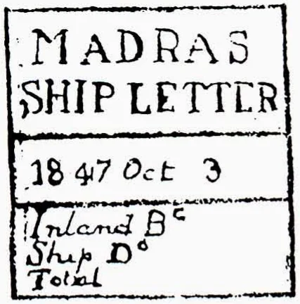 Madras SR6 handstamp
