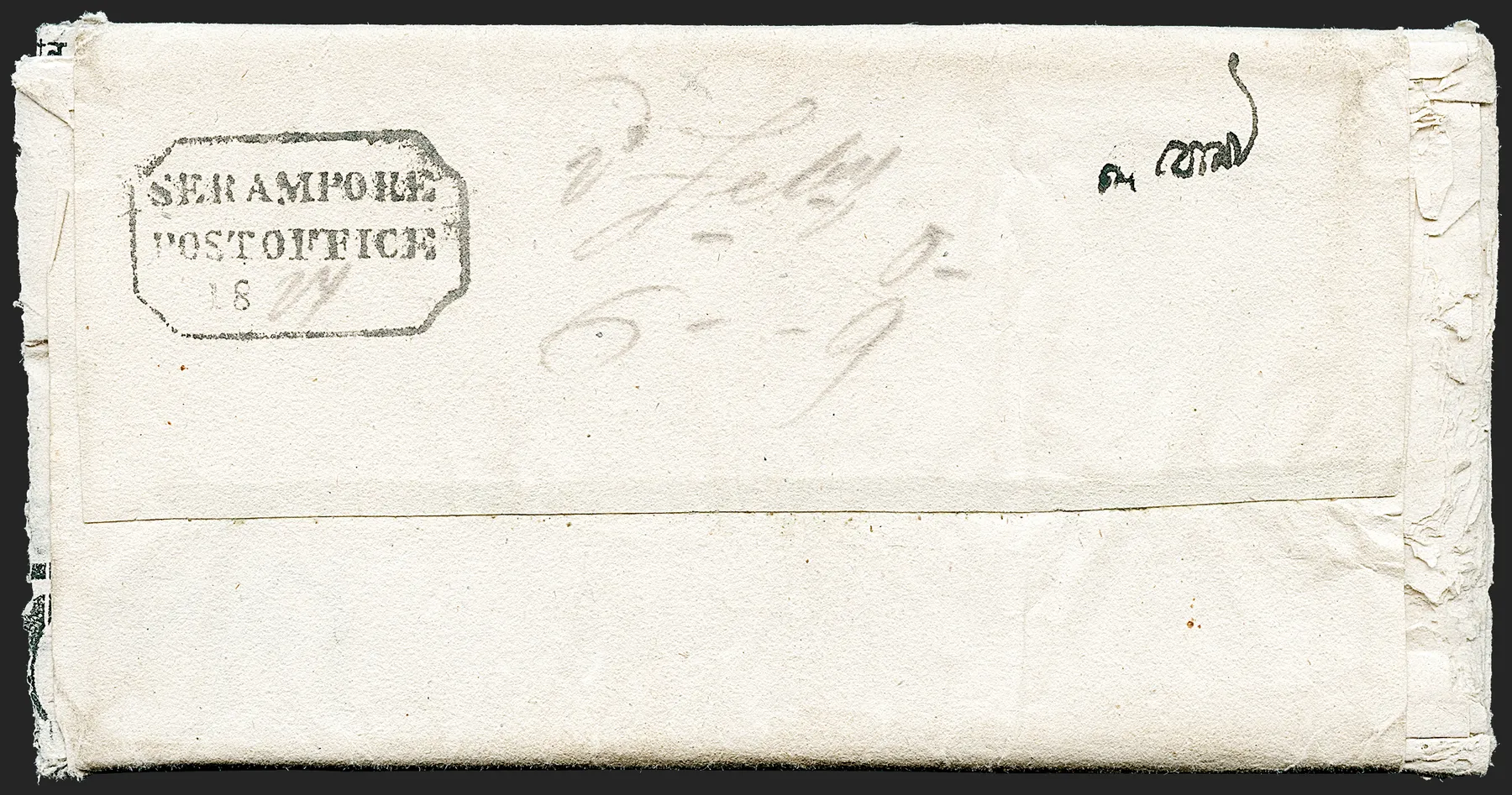 2 Feb 1824 Serampore HG 1 pre stamp cover — COV-66