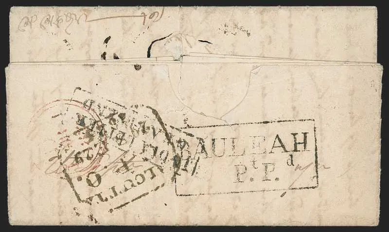 26 September 1825 Bauleah HG 1 pre stamp cover — COV-203