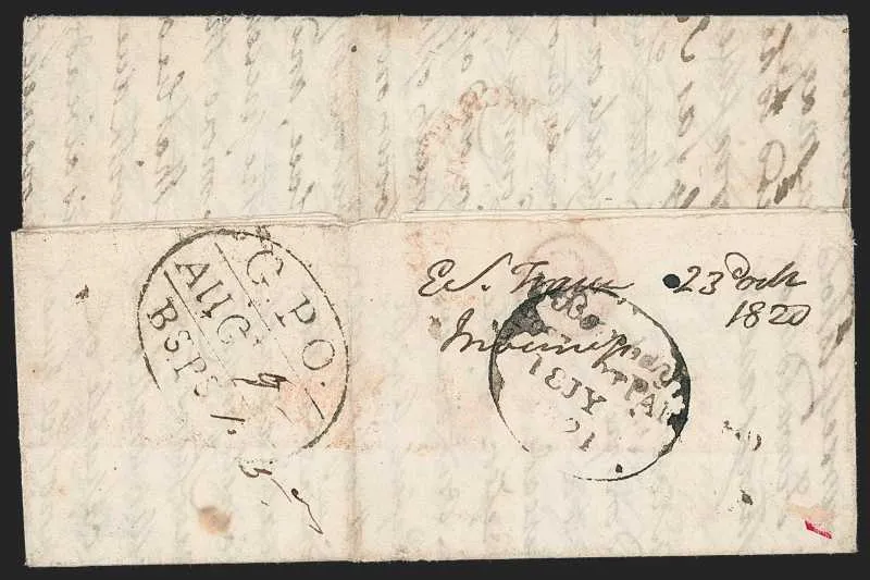 1820 Bombay HG 8 pre stamp cover — COV-206