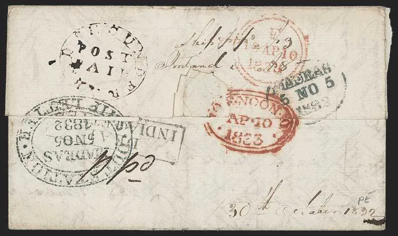 30 October 1832 Secunderabad HG 1 pre stamp cover — COV-312