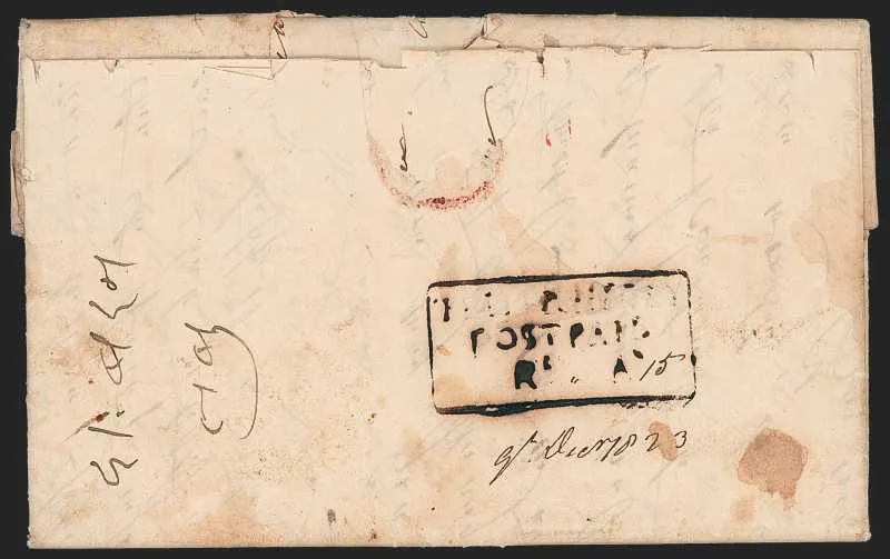 1823 Tellicherry HG 1 pre stamp cover — COV-329