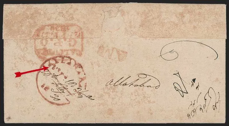 20 February 1830 Allahabad HG 1 pre stamp cover — COV-346
