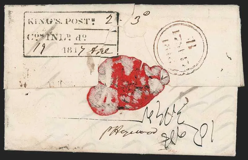 19 April 1817 Calcutta SR7 pre stamp cover — COV-384