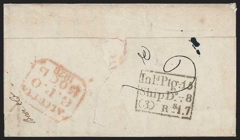 1828 Calcutta SR13 pre stamp cover — COV-385