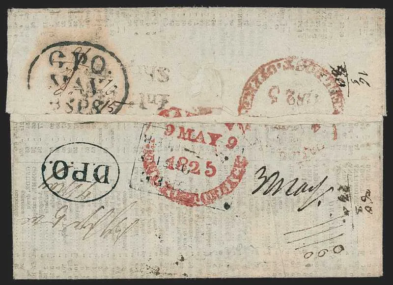 1824 Dacca HG 8 pre stamp cover — COV-400