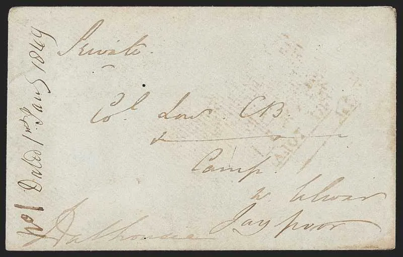 Delhi HG 17 pre stamp cover — front (COV-402)