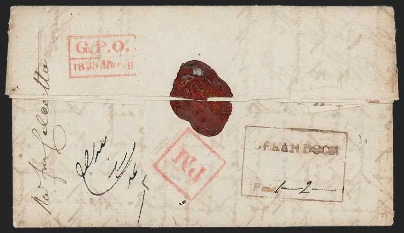 1838 Derah HG 4 pre stamp cover — COV-403