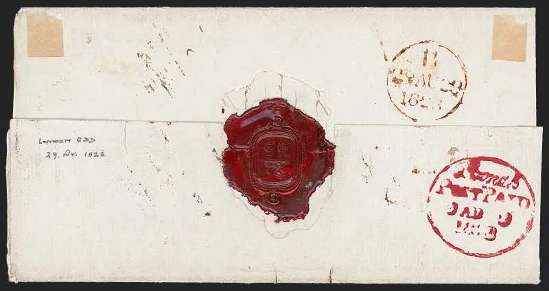 1823 Poona HG 4 pre stamp cover — COV-490