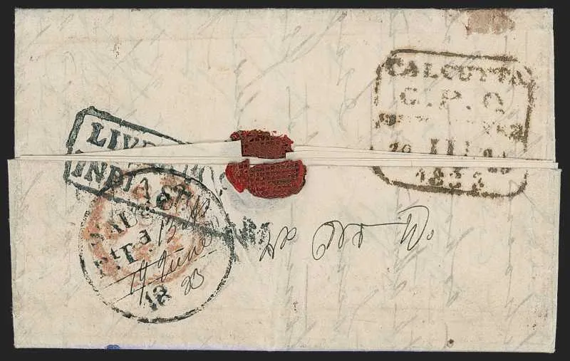 19 June 1833 Saugor HG 1 pre stamp cover — COV-499