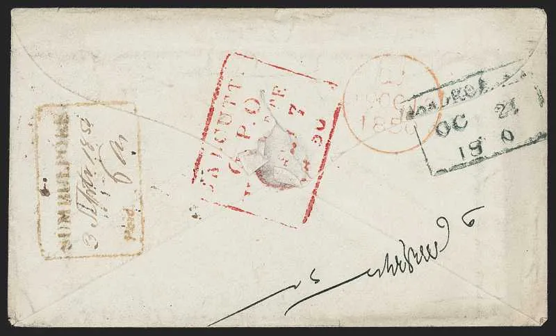 1850 Sumbulpore HG 1 pre stamp cover — COV-506