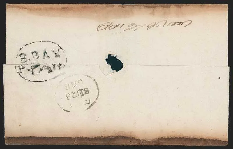 Bombay HG 2 pre-1854 cover, Robert A. Siegel Auction Galleries lot 10012