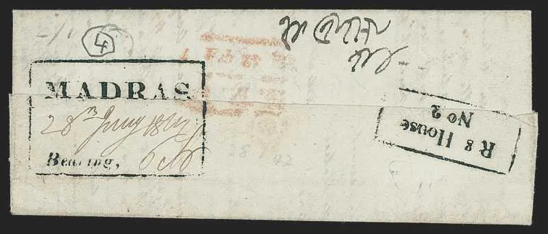 Madras HG 23 pre-1854 cover, Robert A. Siegel Auction Galleries lot 10092