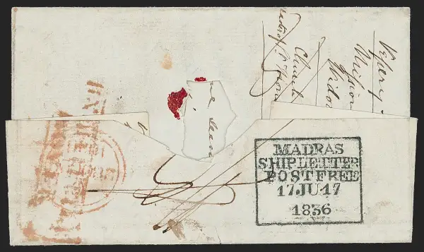 Madras SD17 pre-1854 cover, Robert A. Siegel Auction Galleries lot 10061