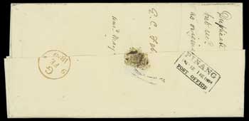 Penang FP 4 pre-1854 cover, Spink lot 24