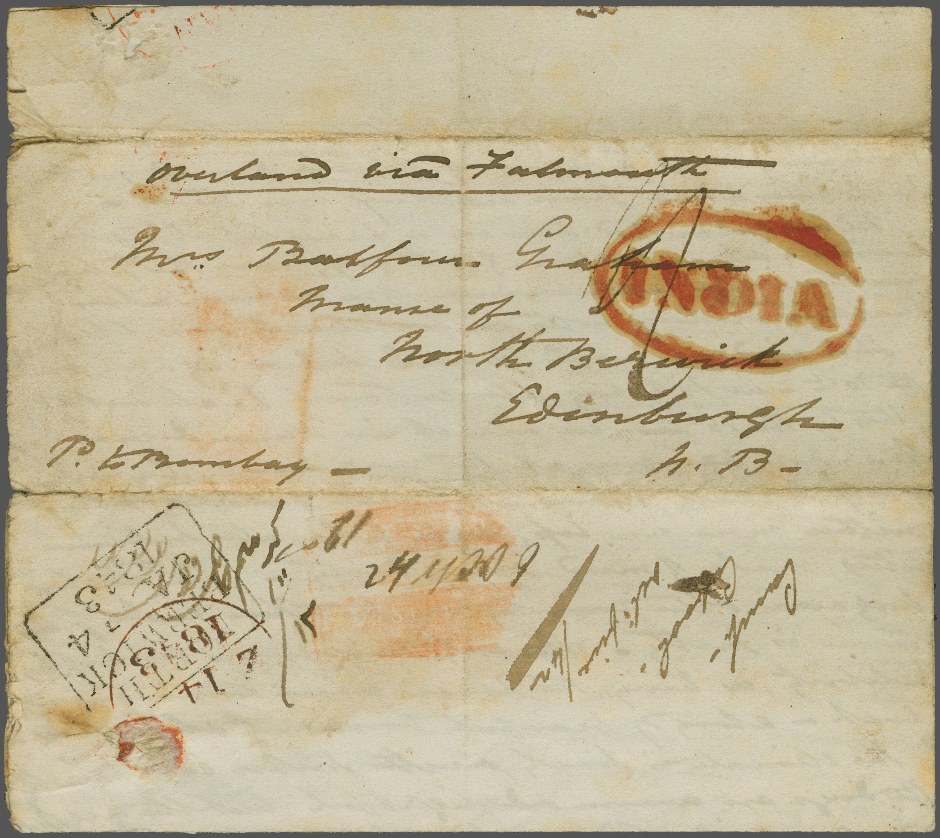 Bombay SD7 pre-1854 cover, Corinphila Auctions
