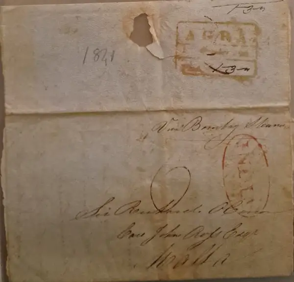 Pre-stamp cover of India — Agra HG 6, COV-5427, 1841