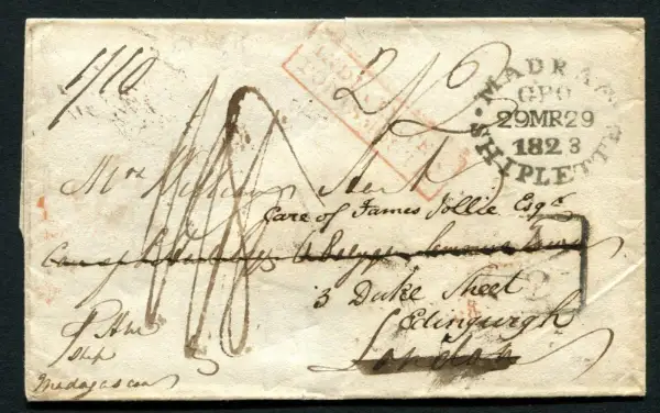 Madras SD8 pre-1854 cover