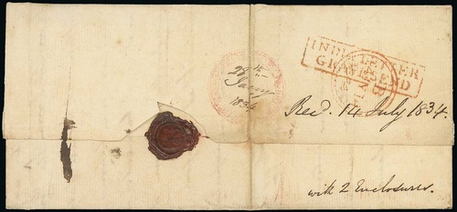 Penang FP 3 pre-1854 cover, Spink lot 12