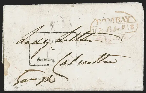 Bombay HG 23 pre-1854 cover, Robert A. Siegel Auction Galleries lot 1103