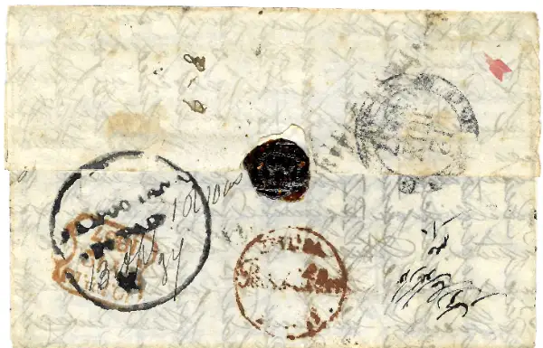 Pre-stamp cover of India — Rajputana HG 4, COV-2916, 13 April 1837