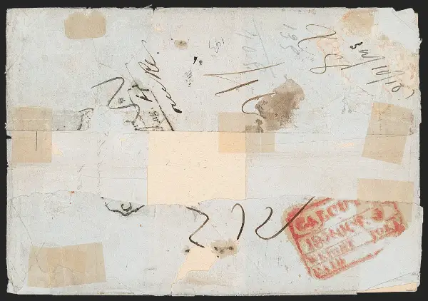 Pre-stamp cover of India — Calcutta HG 27, COV-4713, 1854
