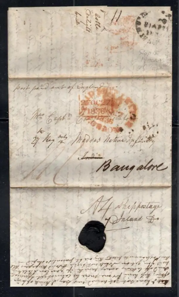 Madras SD13 pre-1854 cover