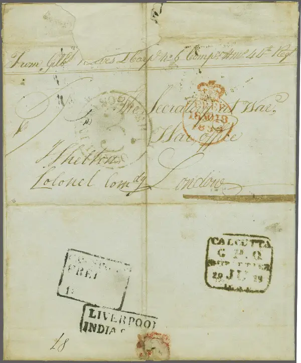 Cawnpore HG 8 pre-1854 cover, Corinphila Auctions lot 5441