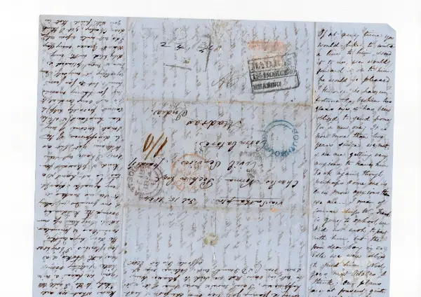 Pre-stamp cover of India — Coimbatore HG 4, COV-4517, 2 March 1854