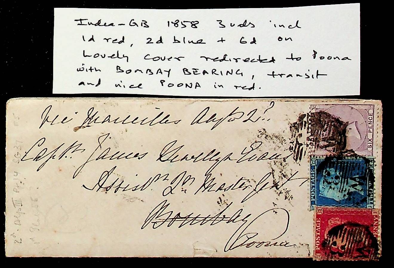 Bombay HG 21 pre-1854 cover, Sephils lot 0028