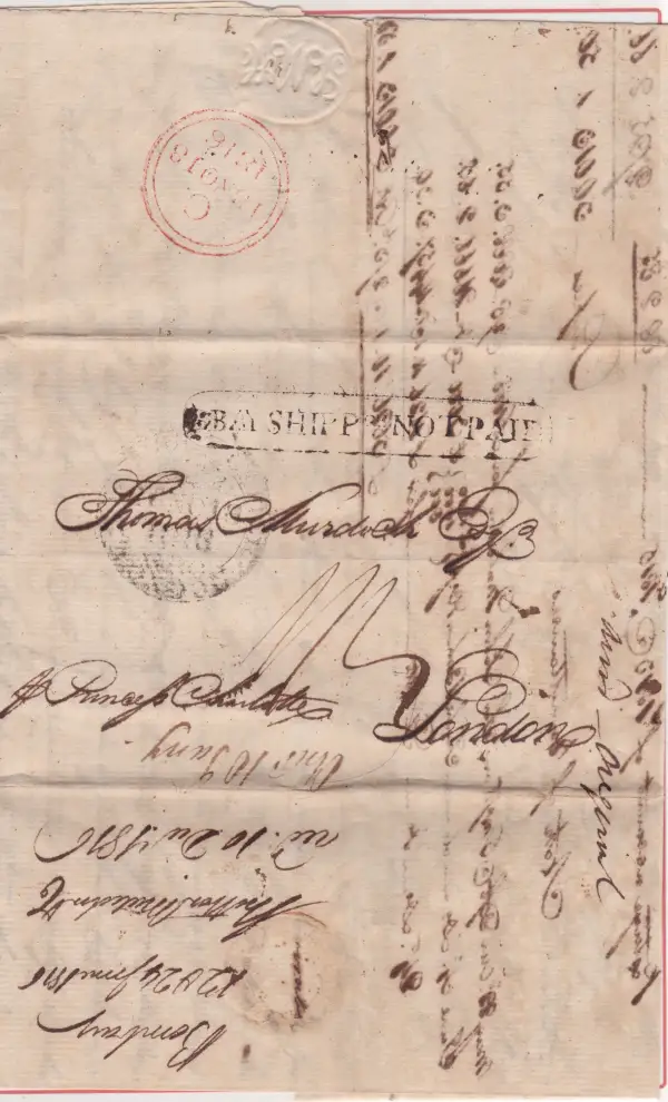 Bombay SD1 pre-1854 cover