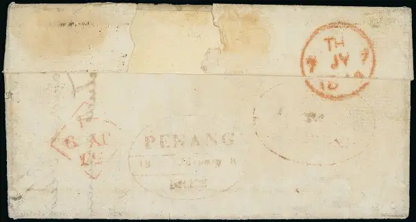 Penang FP 10 pre-1854 cover, Spink lot 5255